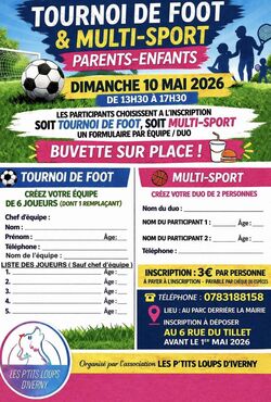 Tournoi de foot organis&eacute; par Les P'tits Loups Iverny