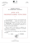 AVIS AUX PROPRIETAIRES FONCIERS